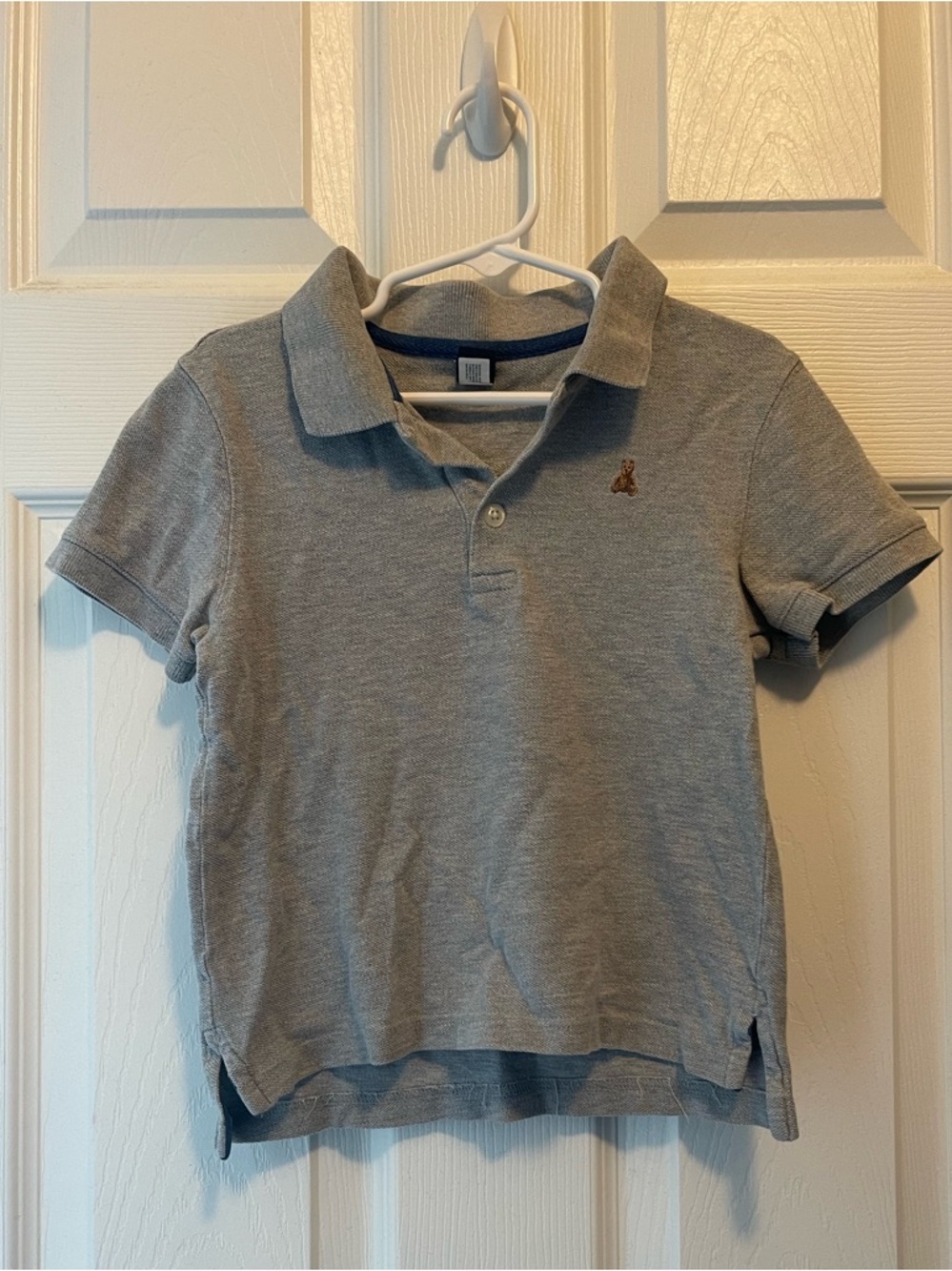 GAP Grey Polo with Embroidered Bear Logo